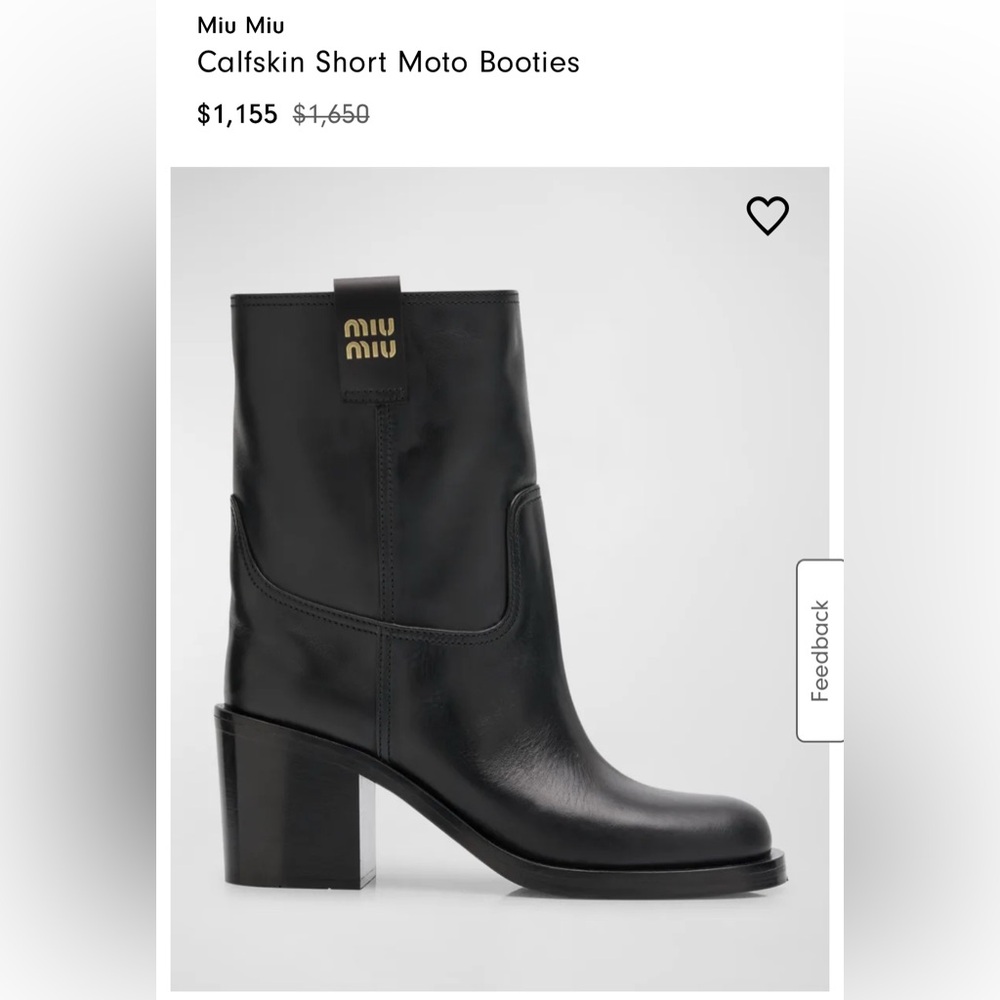 Miu Miu Sleek Black Heeled Boots
